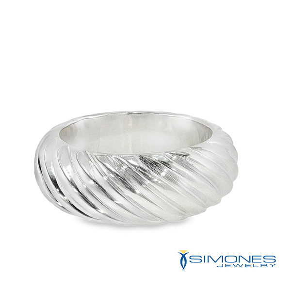 Wide Silver Bangle Simones Jewelry, LLC Shrewsbury, NJ