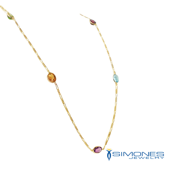 14K Yellow Semi Preciuos Necklace 32