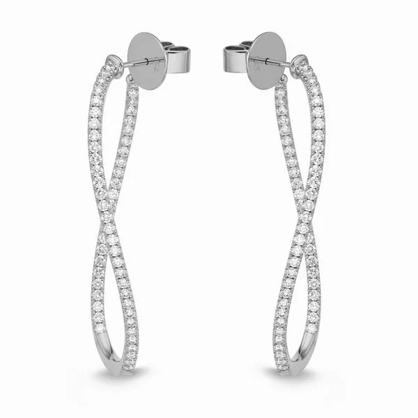 Twisted Diamond Hoops Simon Jewelers High Point, NC