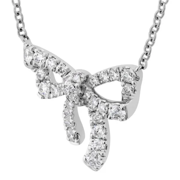 Diamond Bow Pendant Necklace Image 2 Simon Jewelers High Point, NC