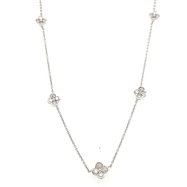 Diamond Flower Station Necklace Simon Jewelers High Point, NC
