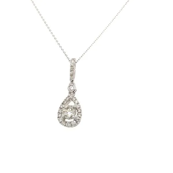 Teardrop Halo Diamond Pendant Necklace Simon Jewelers High Point, NC