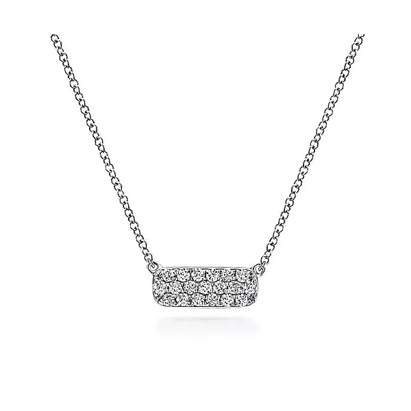 Pave Diamond Bar Necklace Simon Jewelers High Point, NC
