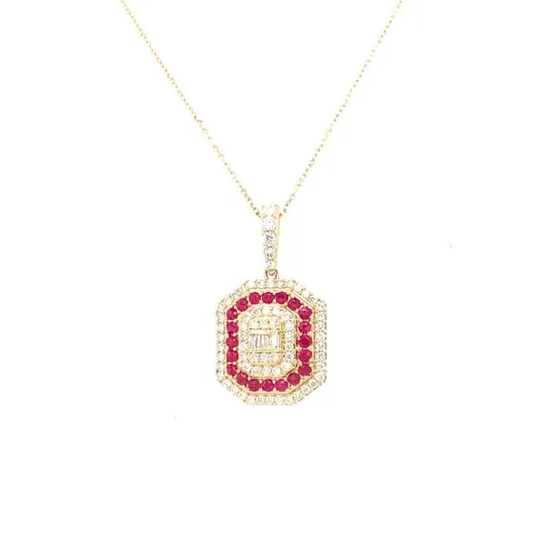Ruby and Diamond Pendant Necklacee Simon Jewelers High Point, NC