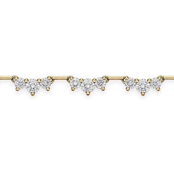 Trinity Half Line Diamond Necklace Image 2 Simon Jewelers High Point, NC