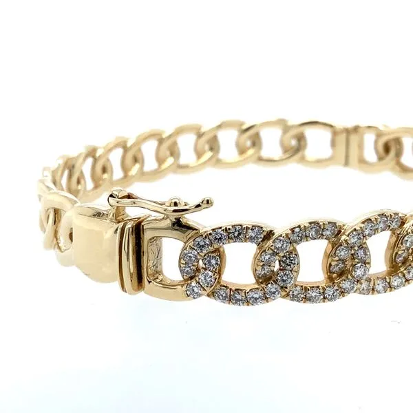 Paperclip Diamond Bangle Image 2 Simon Jewelers High Point, NC