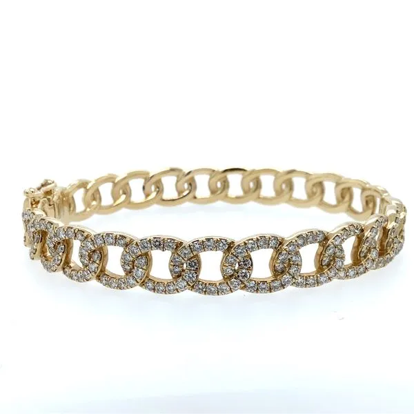 Paperclip Diamond Bangle Image 3 Simon Jewelers High Point, NC
