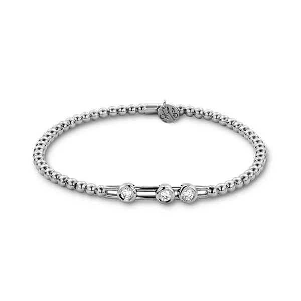 Bezel Set Diamond Beaded Bracelet Simon Jewelers High Point, NC
