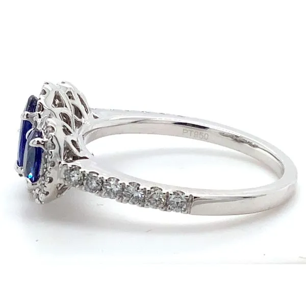 Sapphire 3 Stone Ring with Diamonds Image 2 Simon Jewelers High Point, NC