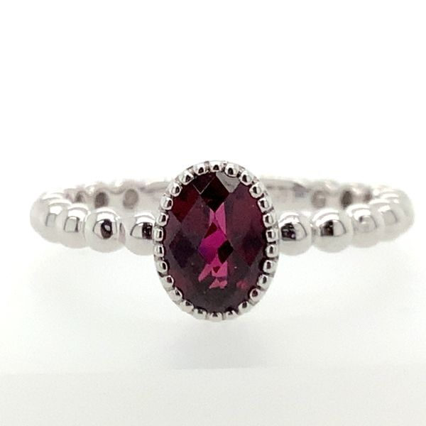 Beaded Garnet Stackable Ring Simon Jewelers High Point, NC