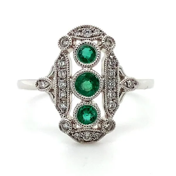 Diamond and Emerald Fashion Ring Simon Jewelers High Point, NC