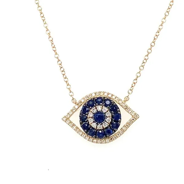 Sapphire and Diamond Evil Eye Necklace Simon Jewelers High Point, NC