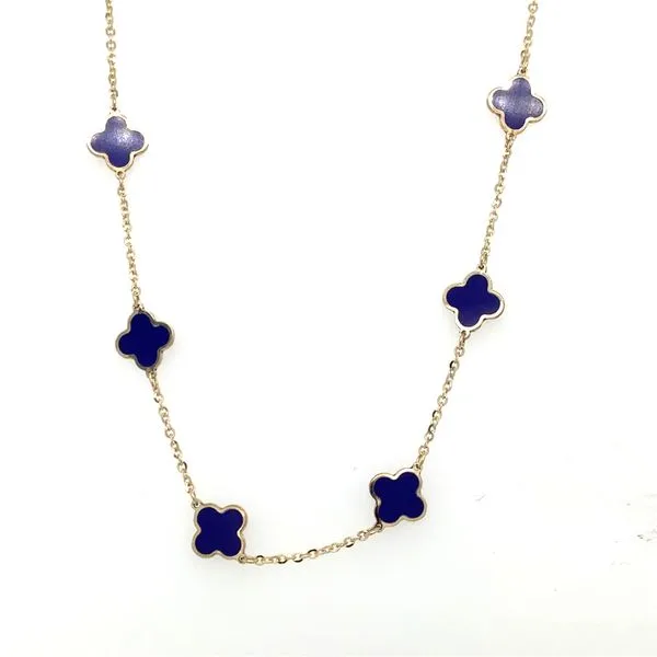 14k Gold & Lapis Station Bar Necklace Simon Jewelers High Point, NC