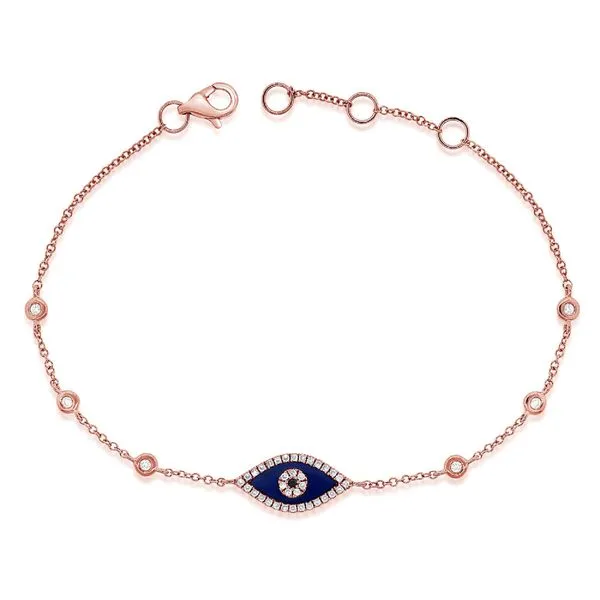 Blue Lapis and Diamond Evil Eye Bracelet Simon Jewelers High Point, NC