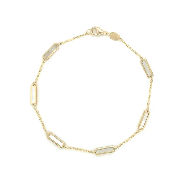 14k Gold Mother of Pearl Bar Bracelet Simon Jewelers High Point, NC