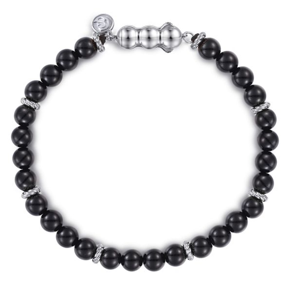 Men's Black Onyx Beaded Bracelet Simon Jewelers High Point, NC
