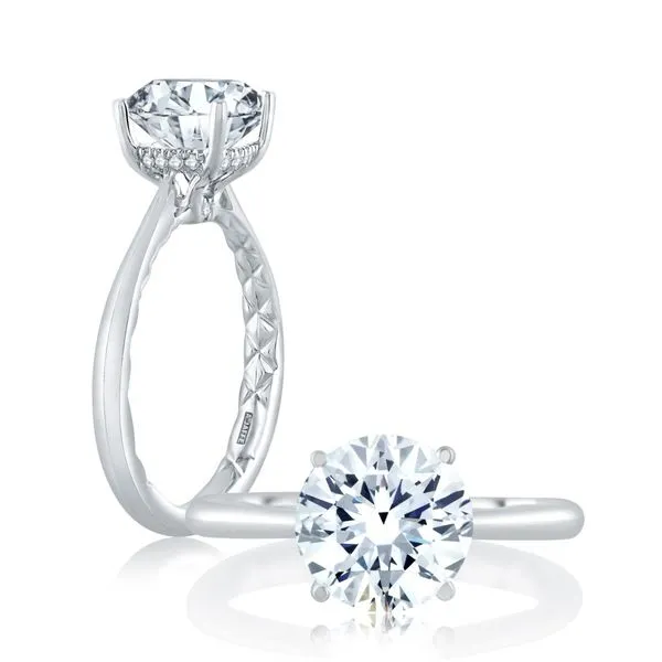 A. Jaffe Lady's Yellow 14 Karat Engagement Ring Size 6 With 0.06Tw Round Diamonds Steve Lennon & Co Jewelers  New Hartford, NY