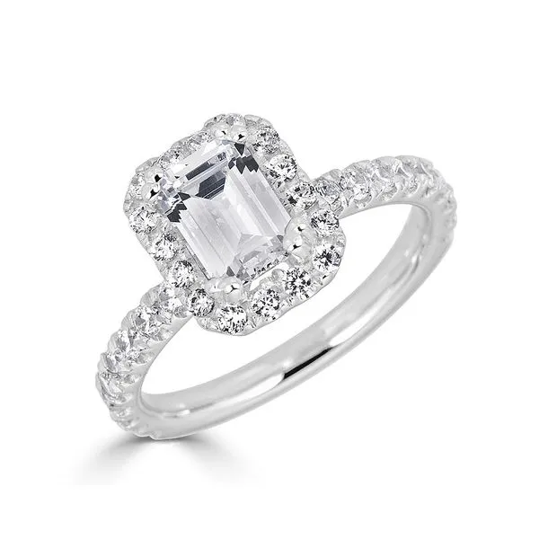 S. Lennon Bridal Collection -  White 14 Karat Engagement Ring 0.50tw Emerald Diamonds Steve Lennon & Co Jewelers  New Hartford, NY