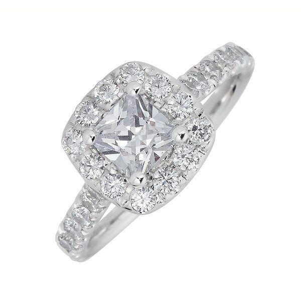 S. Lennon Bridal Collection - Halo Engagement Ring 18KT WG 1.75ctw CS CTR Steve Lennon & Co Jewelers  New Hartford, NY