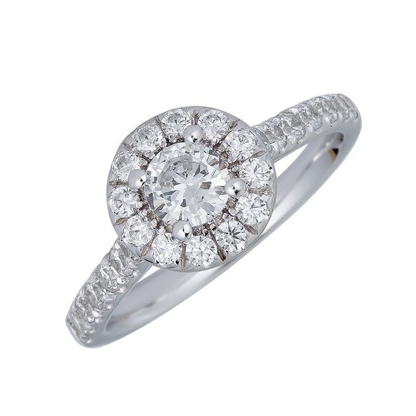 S. Lennon Bridal Collection -  White 14 Karat Engagement Ring Halo Engagement Ring 1.00ctw RD center Steve Lennon & Co Jewelers  New Hartford, NY