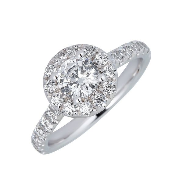 S. Lennon Bridal Collection -  White 14 Karat Engagement Ring Halo Engagement Ring 1.50ctw RD center Steve Lennon & Co Jewelers  New Hartford, NY