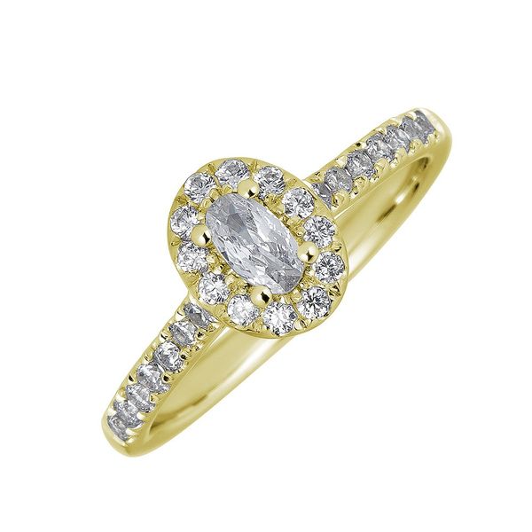 S. Lennon Bridal Collection -  Halo Engagement Ring. 18KT YG 1.75ctw OV center Steve Lennon & Co Jewelers  New Hartford, NY