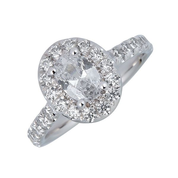 S. Lennon Bridal Collection -  Halo Engagement Ring. 14KT WG 1.50ctw OV center Steve Lennon & Co Jewelers  New Hartford, NY