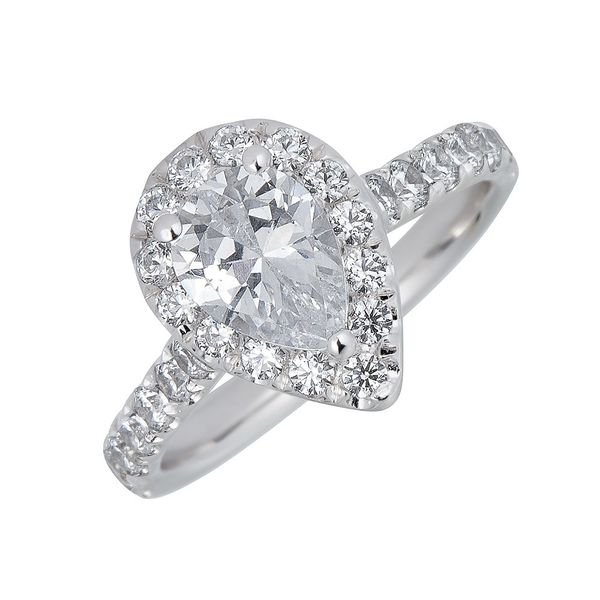 S. Lennon Bridal Collection -  Halo Engagement Ring Pear Shape. 18KT WG 1.75ctw ps center Steve Lennon & Co Jewelers  New Hartford, NY