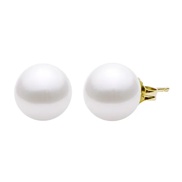 IP 14K Yellow Gold Pearl Earrings Steve Lennon & Co Jewelers  New Hartford, NY