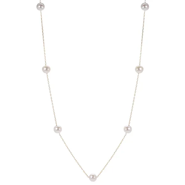 IP 14K Yellow Gold Pearl Necklace Steve Lennon & Co Jewelers  New Hartford, NY