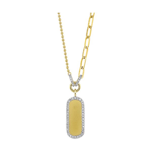 GO 14K Yellow Gold Diamond  Fashion Necklace/ Pendant Steve Lennon & Co Jewelers  New Hartford, NY