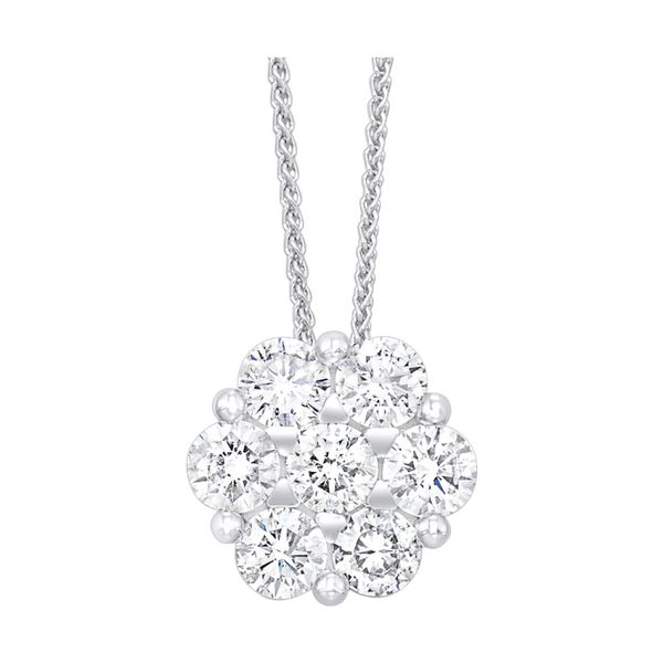 GO 14K White Gold Diamond  Fashion Necklace/ Pendant Steve Lennon & Co Jewelers  New Hartford, NY