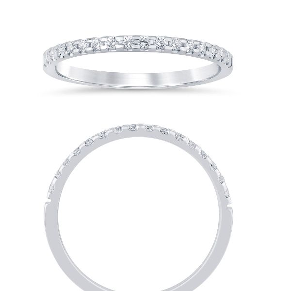 ES 14K White Gold Ladies Wedding Band Steve Lennon & Co Jewelers  New Hartford, NY