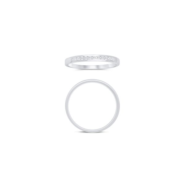 ES 14K White Gold Ladies Wedding Band Steve Lennon & Co Jewelers  New Hartford, NY