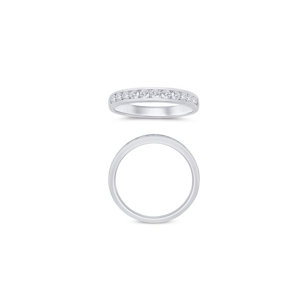 ES 14K White Gold Ladies Wedding Band Steve Lennon & Co Jewelers  New Hartford, NY