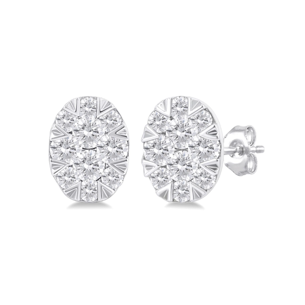 ASHI 10K White Gold Diamond Fashion Studs Steve Lennon & Co Jewelers  New Hartford, NY