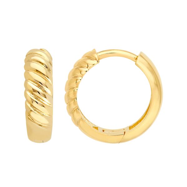 MC 14K Yellow Gold Gold Hoop/Huggie  Earrings Steve Lennon & Co Jewelers  New Hartford, NY