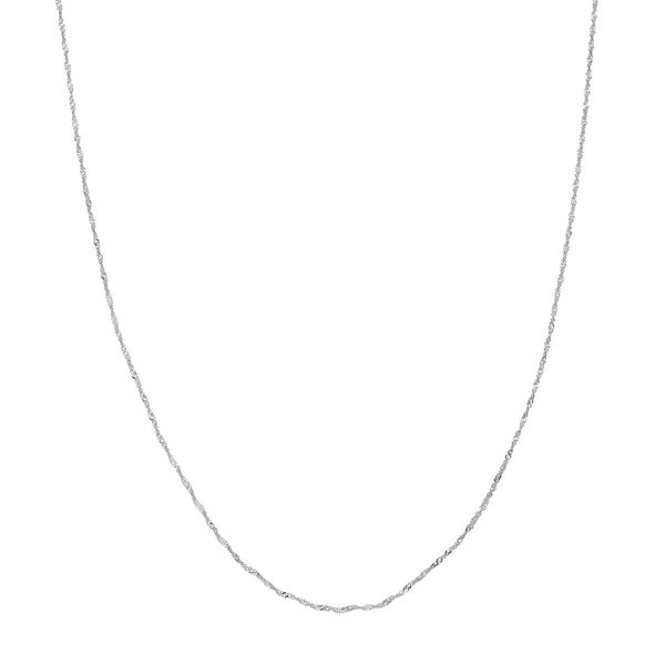 10K White Gold Singapore Chain Steve Lennon & Co Jewelers  New Hartford, NY