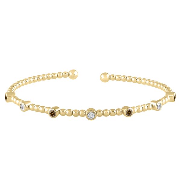 ED 10K Yellow Gold Diamond Bracelet/ Bangle Steve Lennon & Co Jewelers  New Hartford, NY