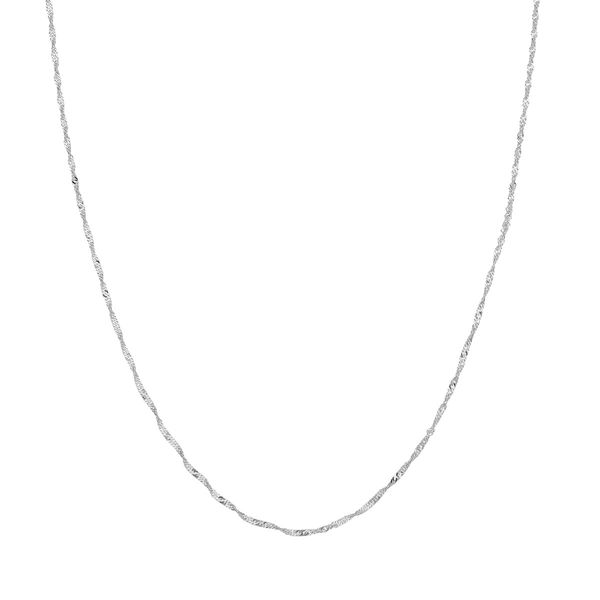 10K White Gold Singapore Chain Steve Lennon & Co Jewelers  New Hartford, NY