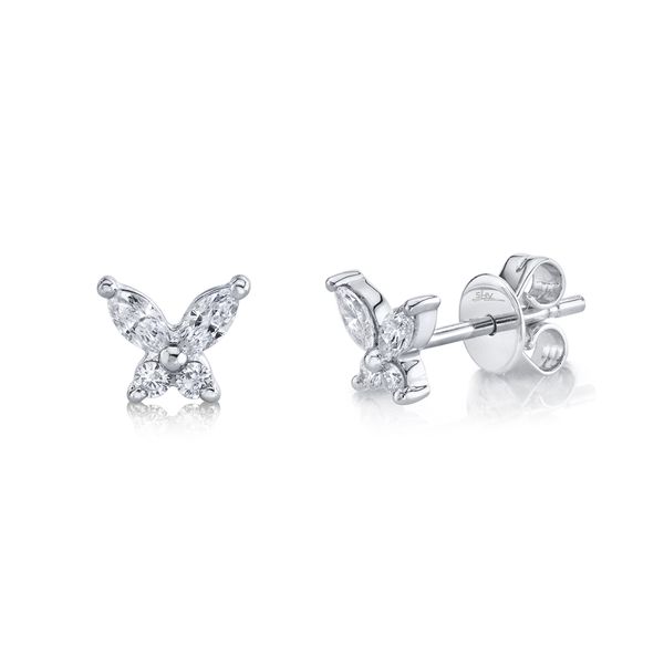 SHY 14K White Gold Diamond Fashion Studs Steve Lennon & Co Jewelers  New Hartford, NY