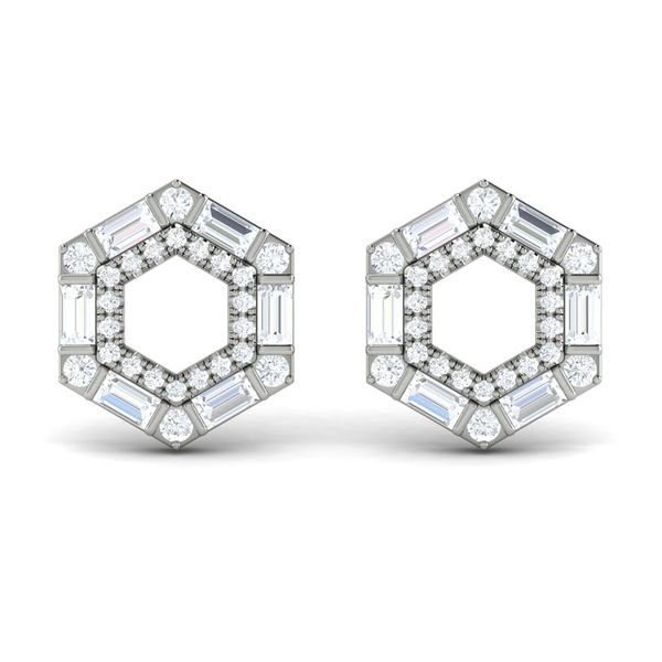 Vlora 14K White Gold Diamond Fashion Studs Steve Lennon & Co Jewelers  New Hartford, NY