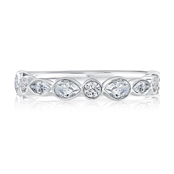 AJ 14K White Gold Ladies Wedding Band Steve Lennon & Co Jewelers  New Hartford, NY