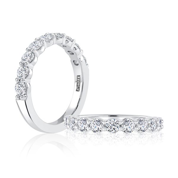 AJ 14K White Gold Ladies Wedding Band Steve Lennon & Co Jewelers  New Hartford, NY