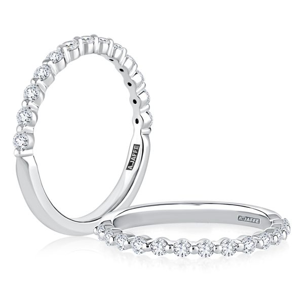 AJ 14K White Gold Ladies Wedding Band Steve Lennon & Co Jewelers  New Hartford, NY