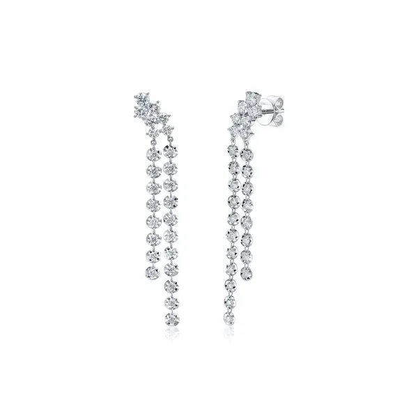 14K White Gold Dangle Earrings Steve Lennon & Co Jewelers  New Hartford, NY