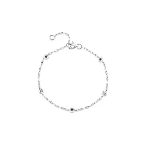 14K White Gold Station Bracelet Steve Lennon & Co Jewelers  New Hartford, NY