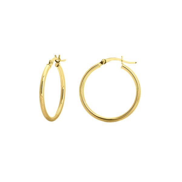 10K Yellow Gold Hoop Earrings Steve Lennon & Co Jewelers  New Hartford, NY