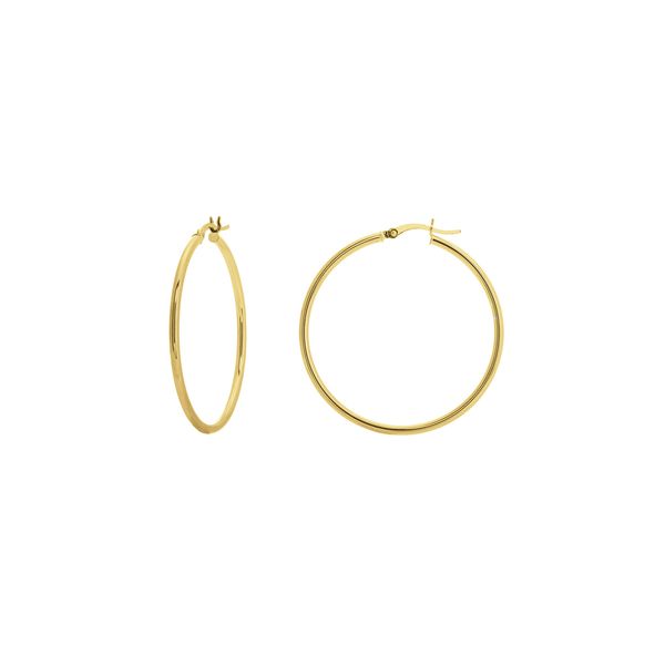 10K Yellow Gold Hoop Earrings Steve Lennon & Co Jewelers  New Hartford, NY