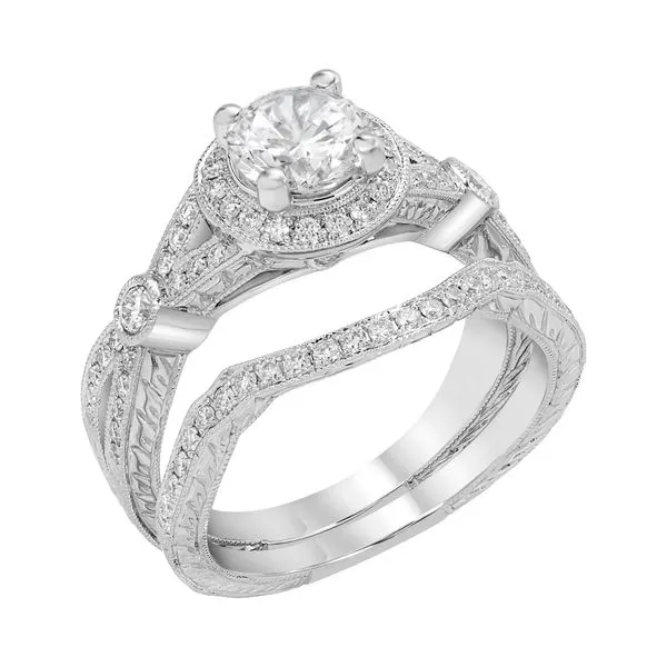 14KT WG .20TCW 21 Round Stone Contoured Diamond Wedding Band Steve Lennon & Co Jewelers  New Hartford, NY